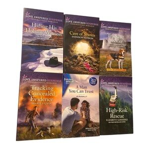 NEW Harlequin Romantic Love Inspired Suspense Paperback Book Set 5 + Bonus
